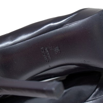 VTG Gucci Black Leather Platform Pumps Heels – Size EU 37.5/US 7.5