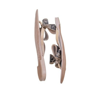 Valentino Garavani Lace Print Bow Jelly Sandals Nude Black EU 38 US 8