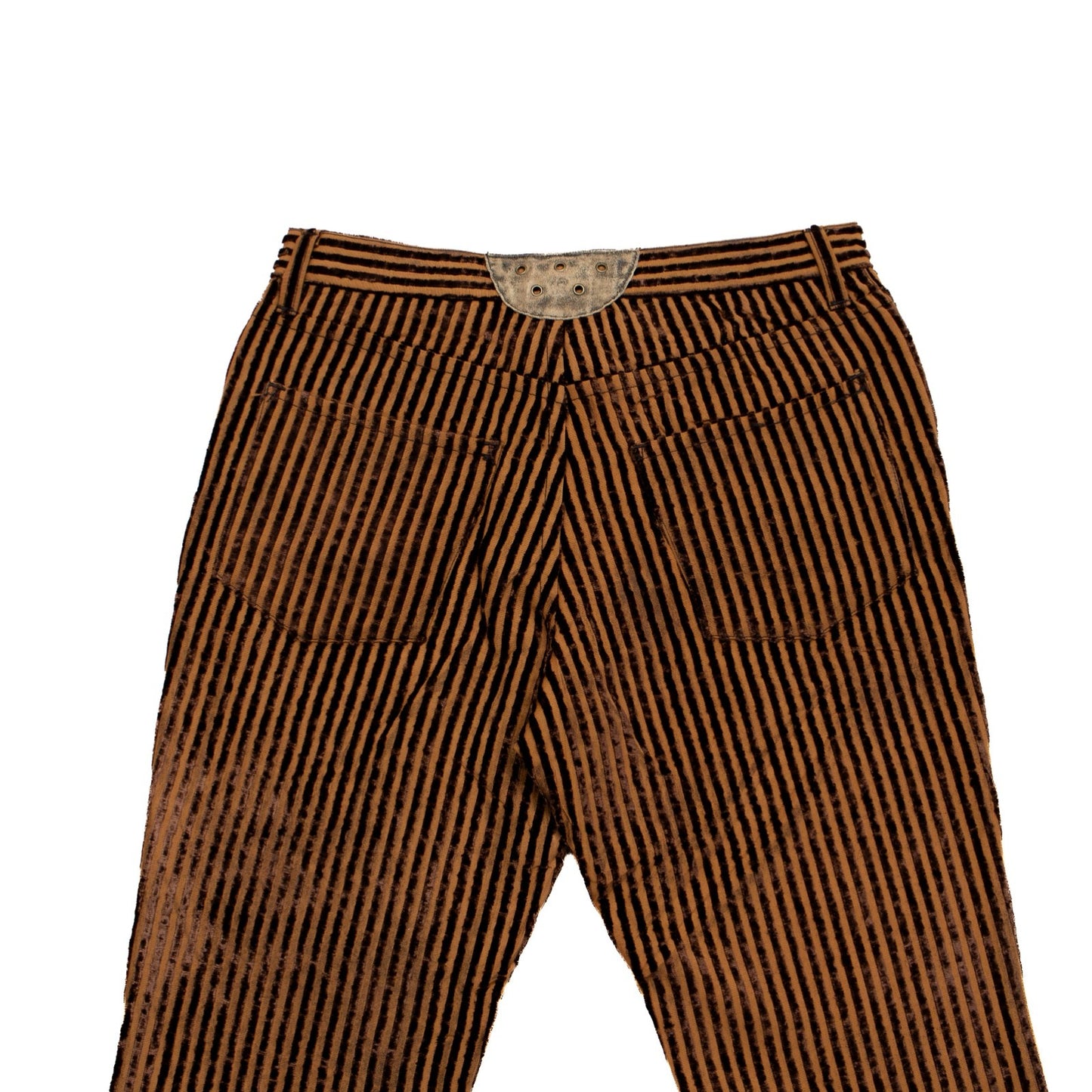 Just Cavalli Brown Velvet Stripe Pants Italy Women’s Size 31 US 14