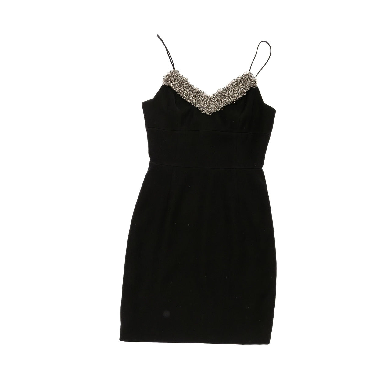 Rare Balenciaga Paris Embellished Slip Dress – Black – Size 38 (EU)