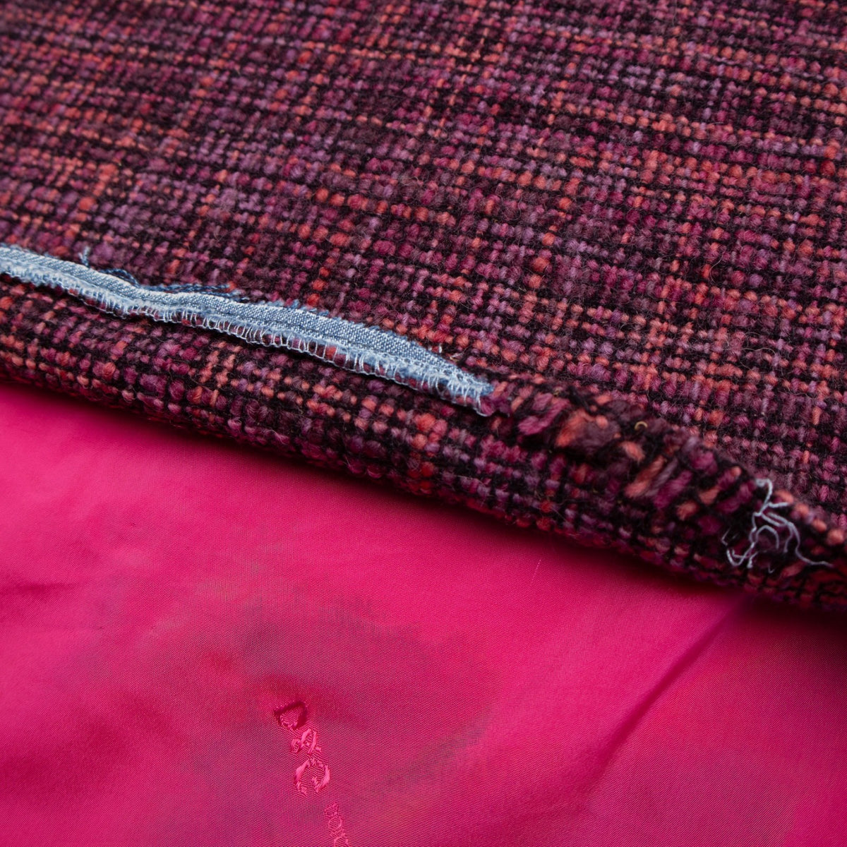 Dolce & Gabbana D&G Tweed Mini Skirt Wool Blend Pink Purple IT 44 US 8 UK 12