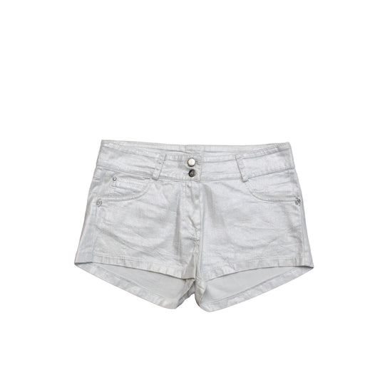 Miss Blumarine Metallic Silver Shorts Girls 14Y Stretch
