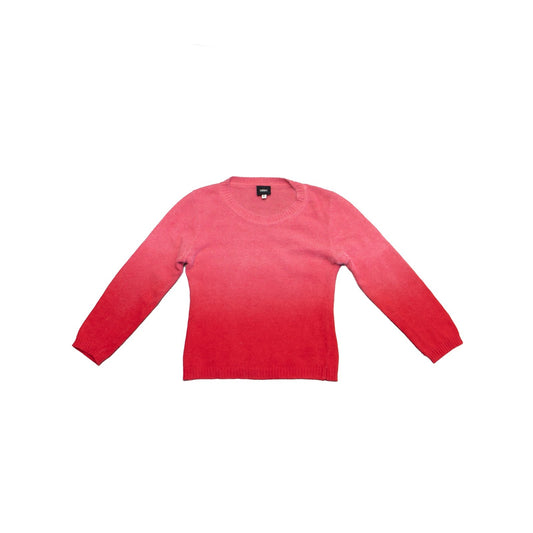Versace Jeans Couture Women’s Ombre Knit Sweater Pink Red Crew Neck Size S US 4