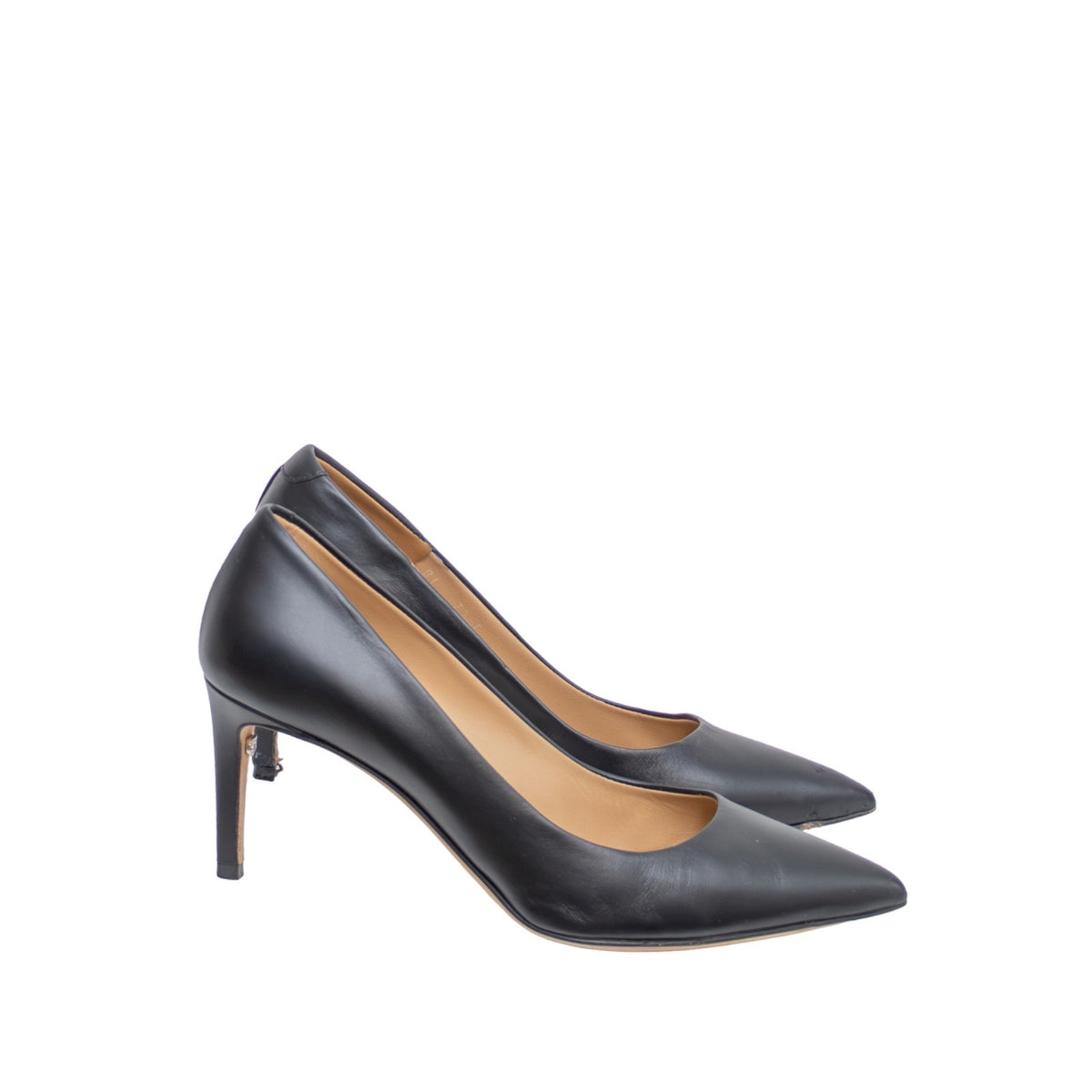 Salvatore Ferragamo Black Leather Pointed Toe Pumps US 7.5 Italy Parts Repair
