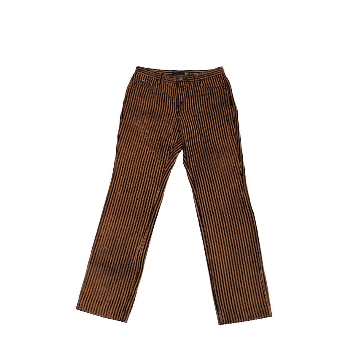 Just Cavalli Brown Velvet Stripe Pants Italy Women’s Size 31 US 14