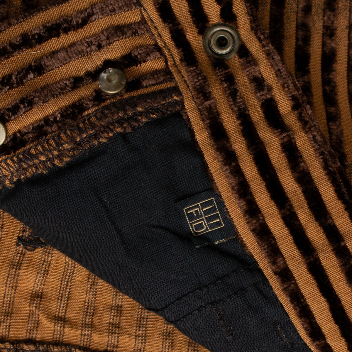 Just Cavalli Brown Velvet Stripe Pants Italy Women’s Size 31 US 14