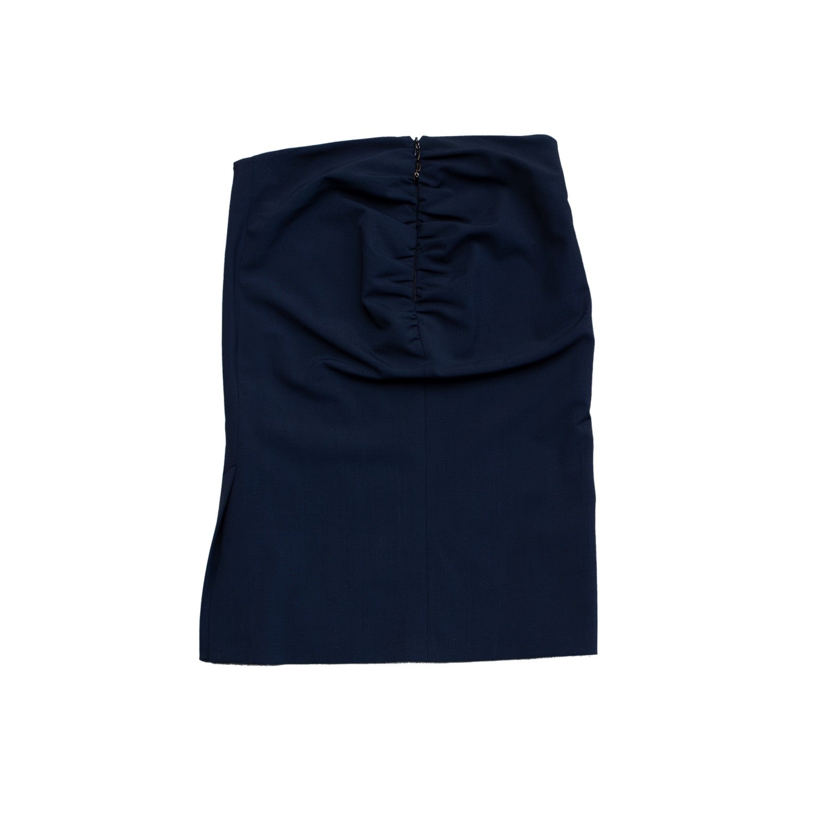 Elisabetta Franchi Celyn B Navy Chain Trim Pencil Skirt IT 46 US 10 UK 14