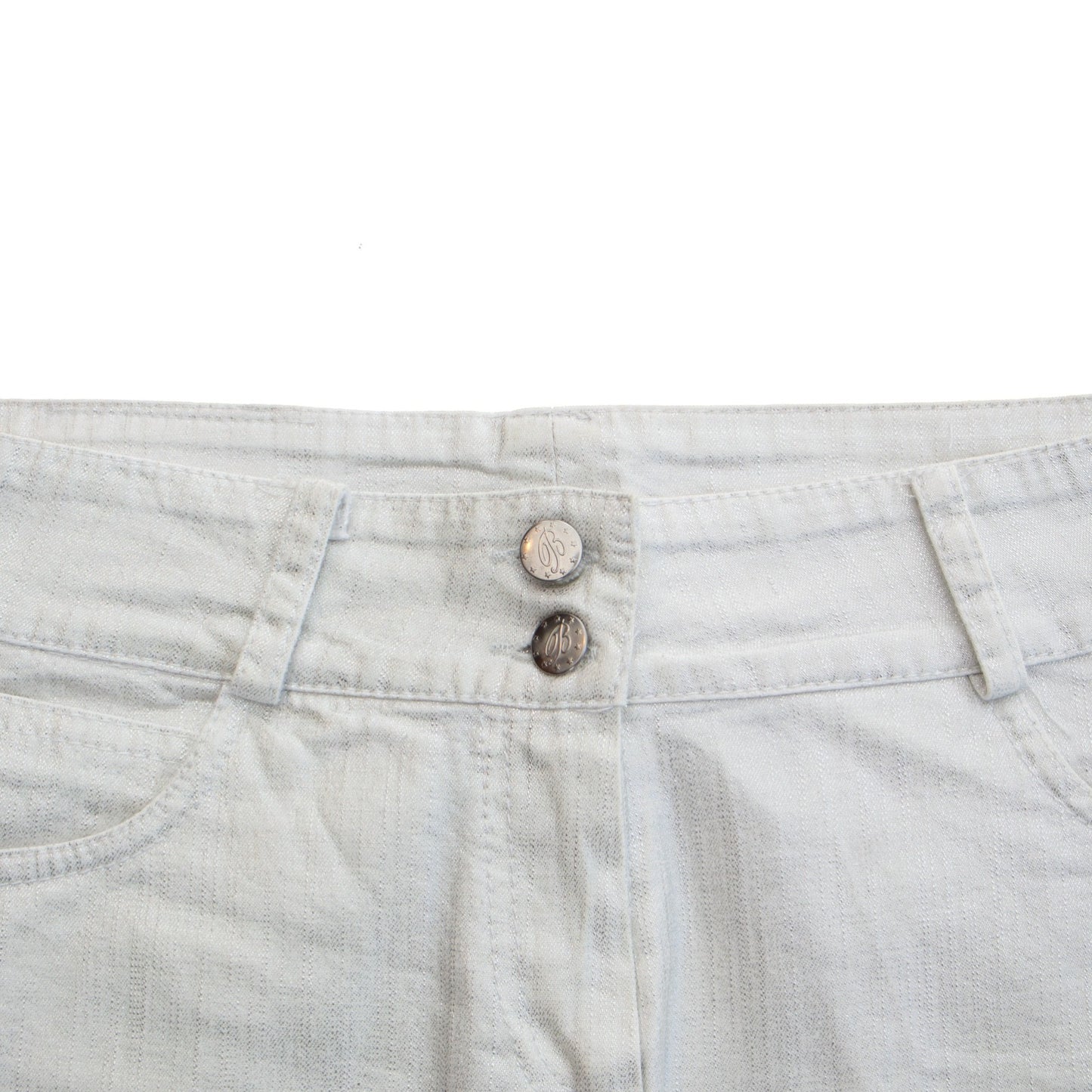 Miss Blumarine Metallic Silver Shorts Girls 14Y Stretch