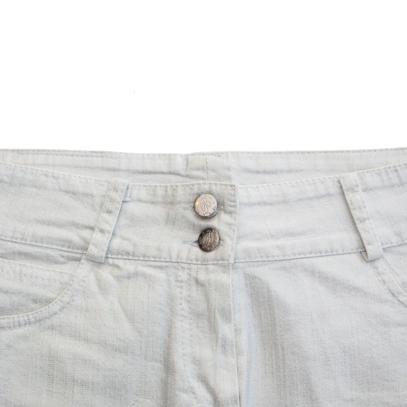 Miss Blumarine Metallic Silver Shorts Girls 14Y Stretch