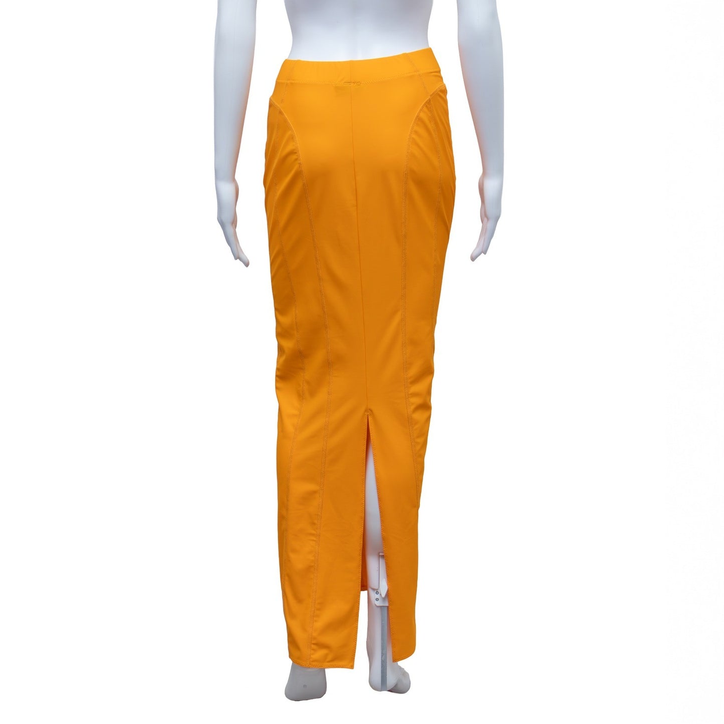 Jacquemus La Jupe Tuba Orange Nylon Maxi Skirt Size S