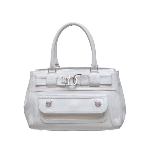 Christian Dior White Leather Tote Bag – 2005 Collection by John Galliano