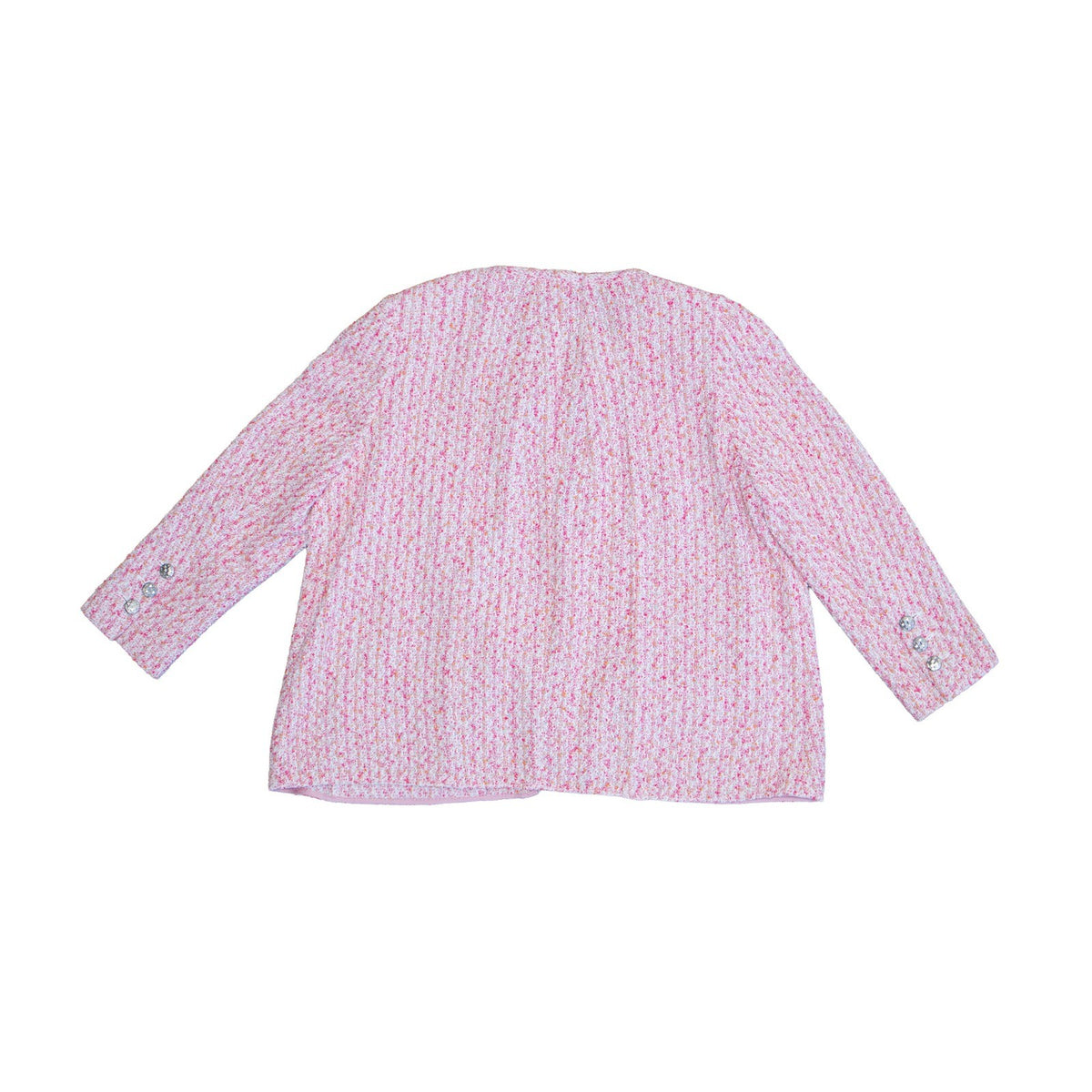 CHANEL SS16 Runway Pink Tweed Jacket & Skirt Suit Set FR 46 US 14 Karl Lagerfeld