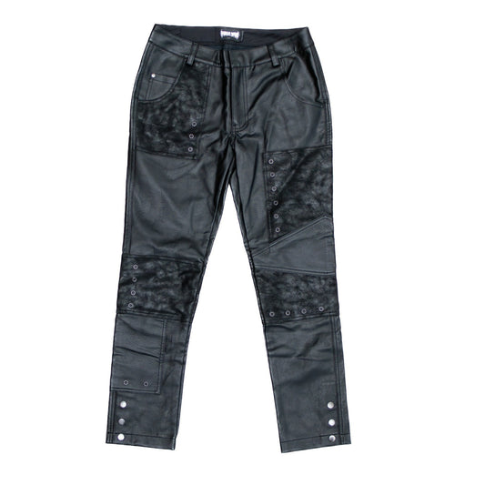 Darker Wavs XS Black Faux Leather Moto Pants Gothic Punk Utility Biker