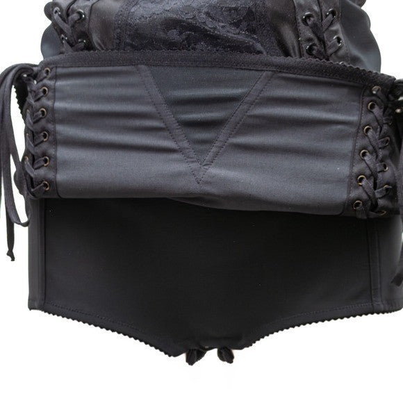 $1250 Dolce & Gabbana Corset-Style Lace-Up Mini Skirt – Black – IT 40 / US 4