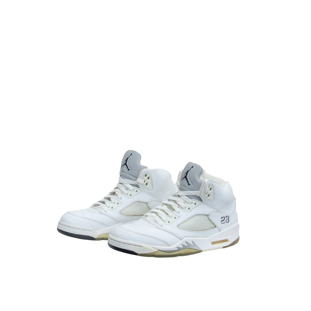 Air Jordan 5 Retro White Metallic Silver 2015 Mens 8 136027-130