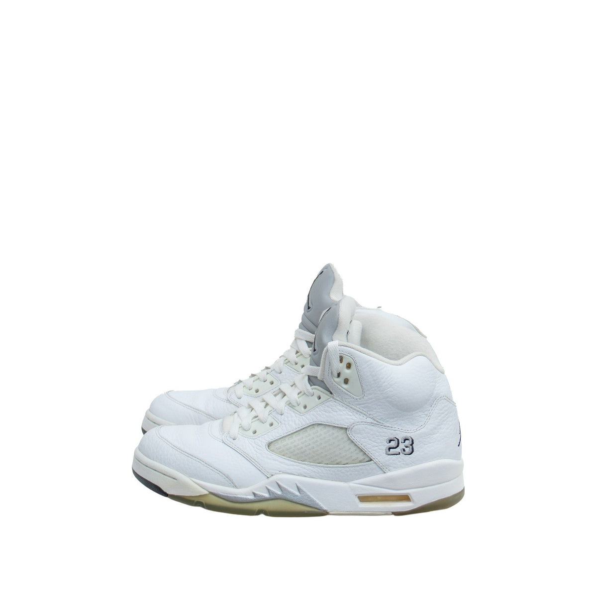 Air Jordan 5 Retro White Metallic Silver 2015 Mens 8 136027-130