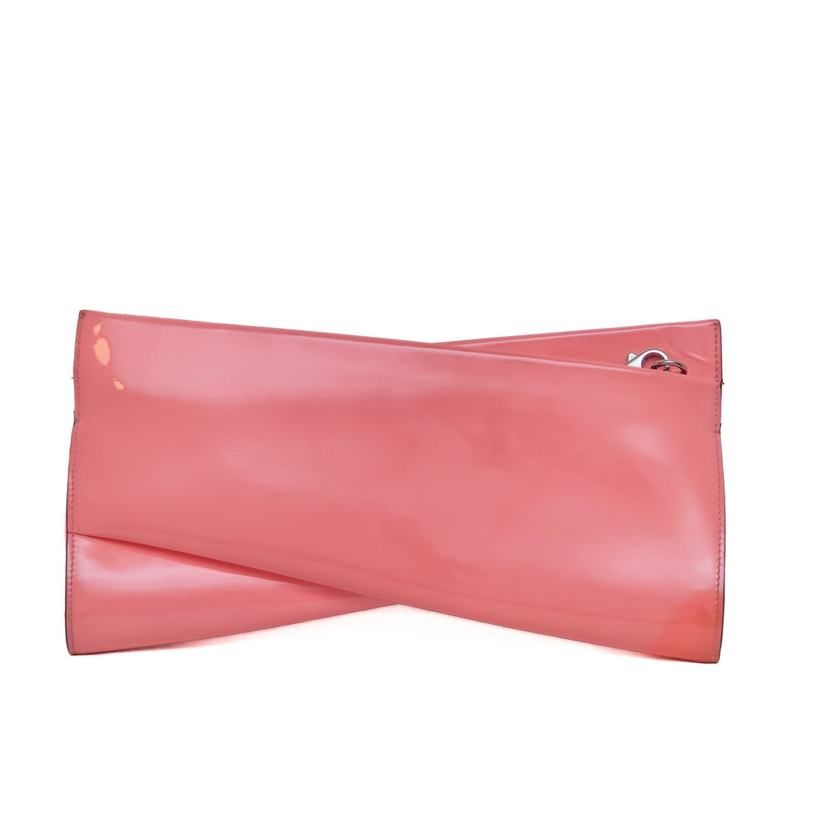 Christian Louboutin “Loubitwist” Clutch/Shoulder Bag Patent Leather Pink