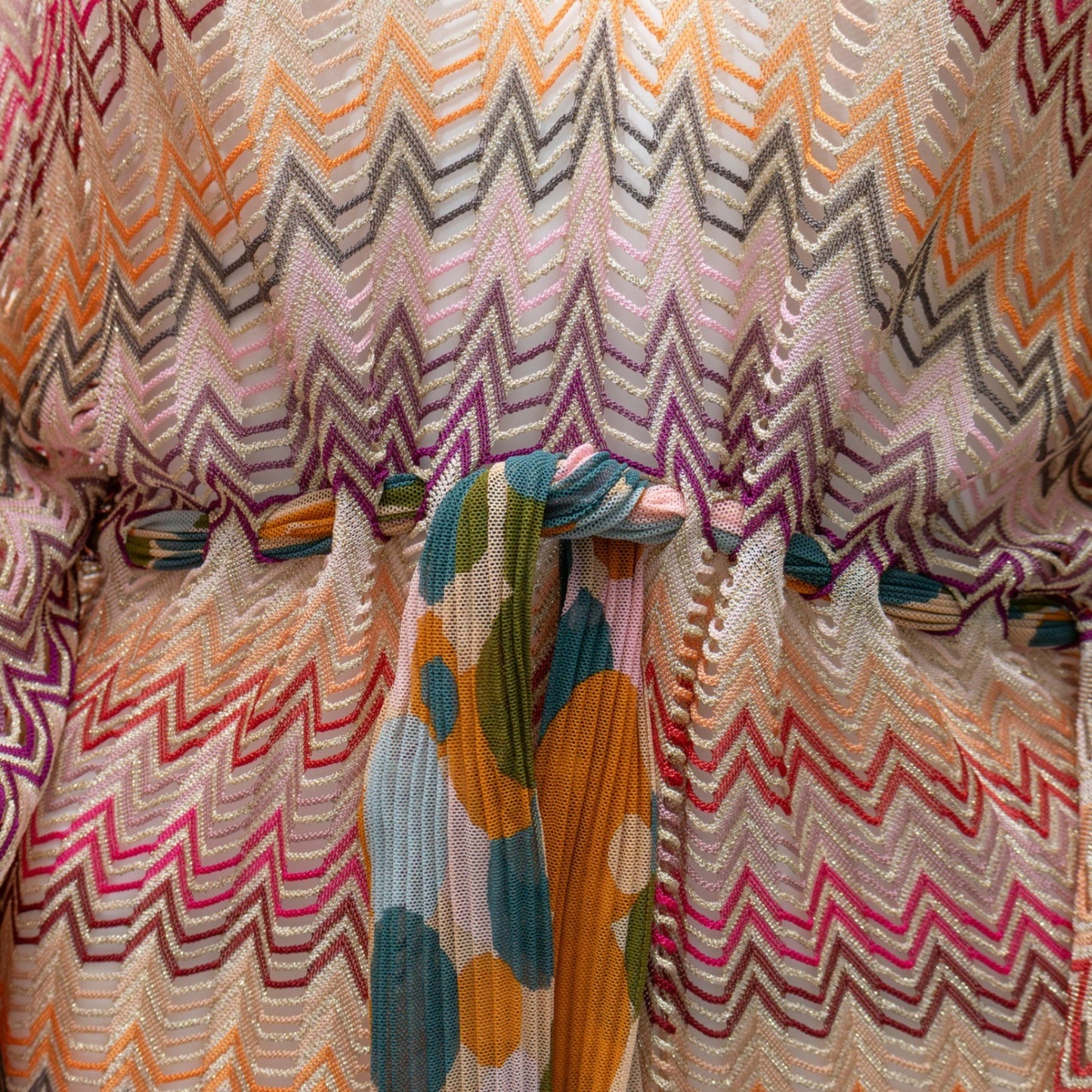 Missoni Mare Multicolor Zigzag Knit Kaftan Tunic – Size 38 EU