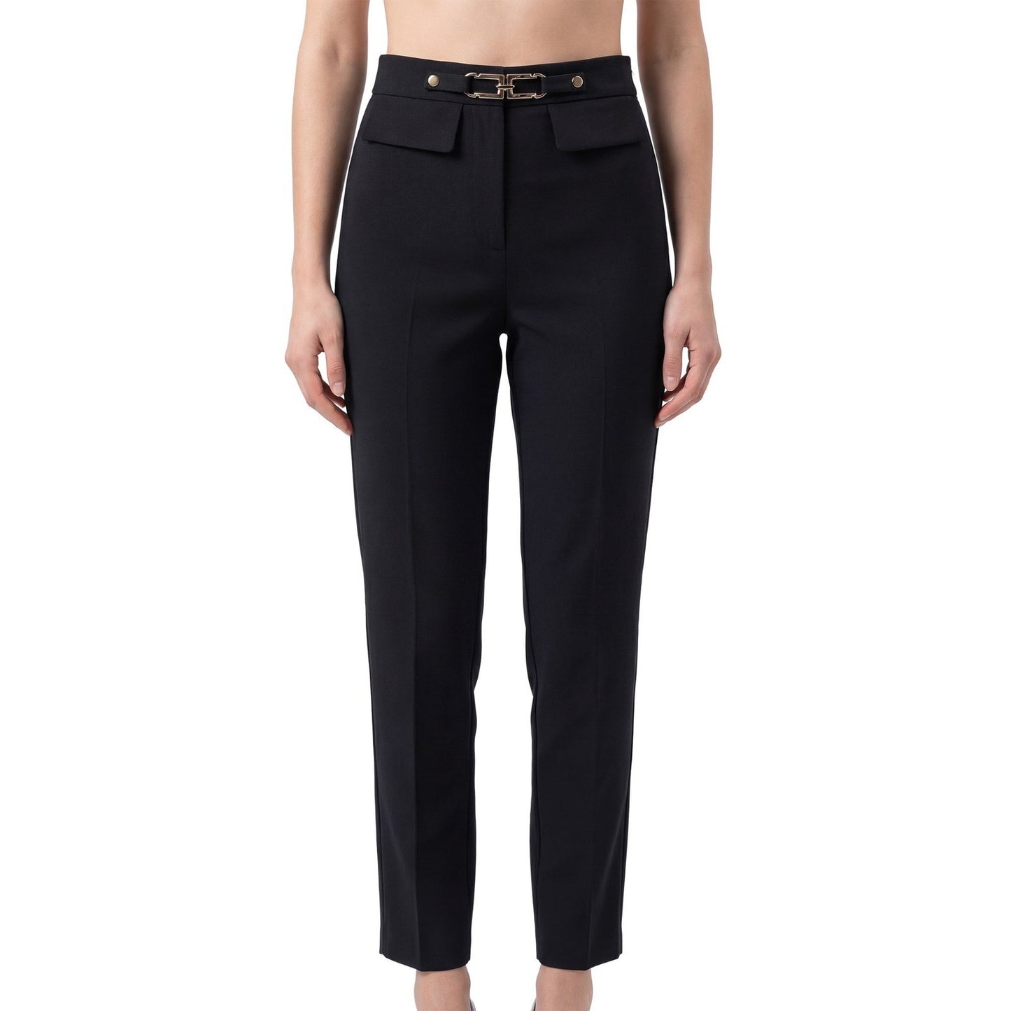 Elisabetta Franchi Women's Tailored Pants – Black – IT 42 - US 4