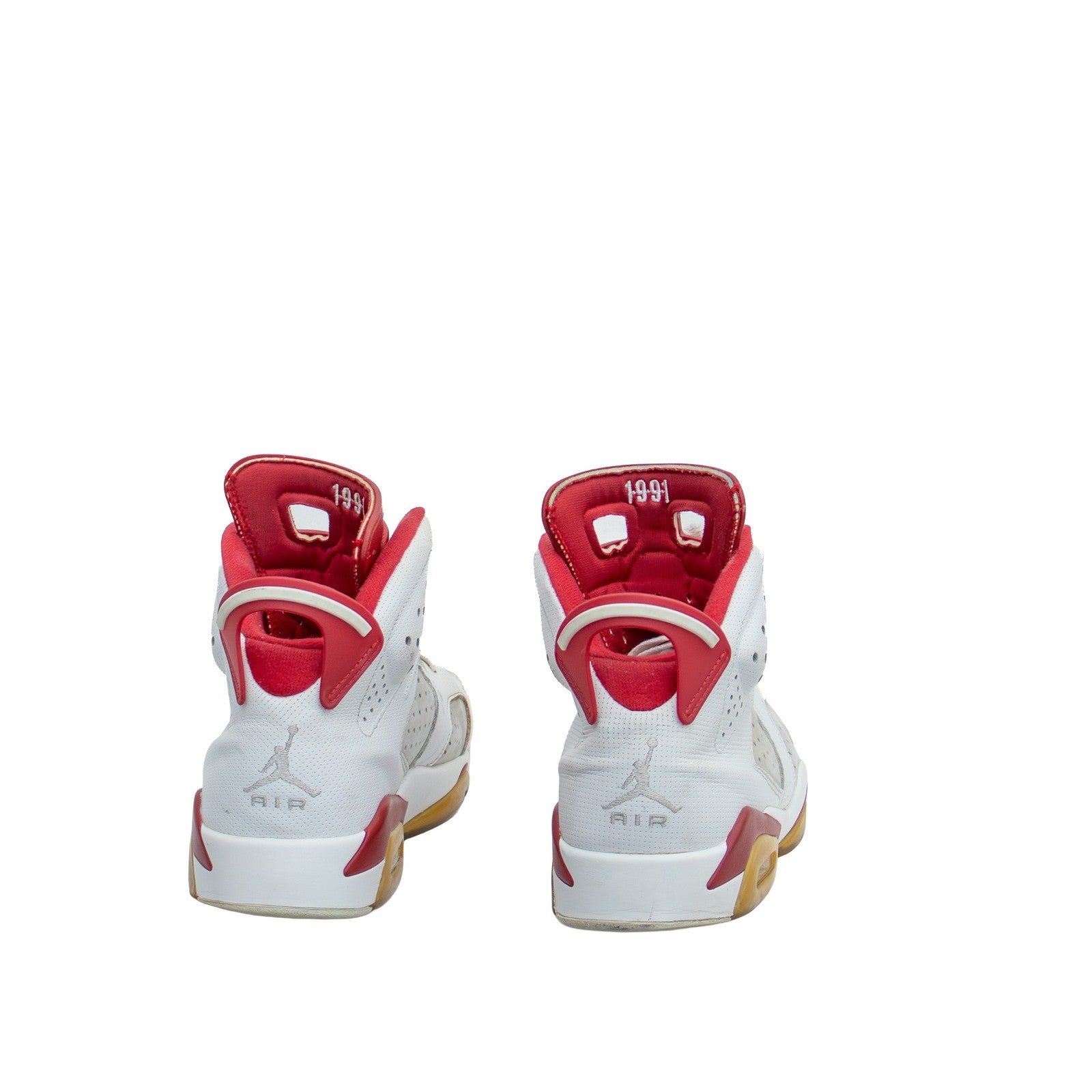 Air Jordan 6 Retro Alternate 91 Hare White Red 2017 384664-113 Mens 7.5