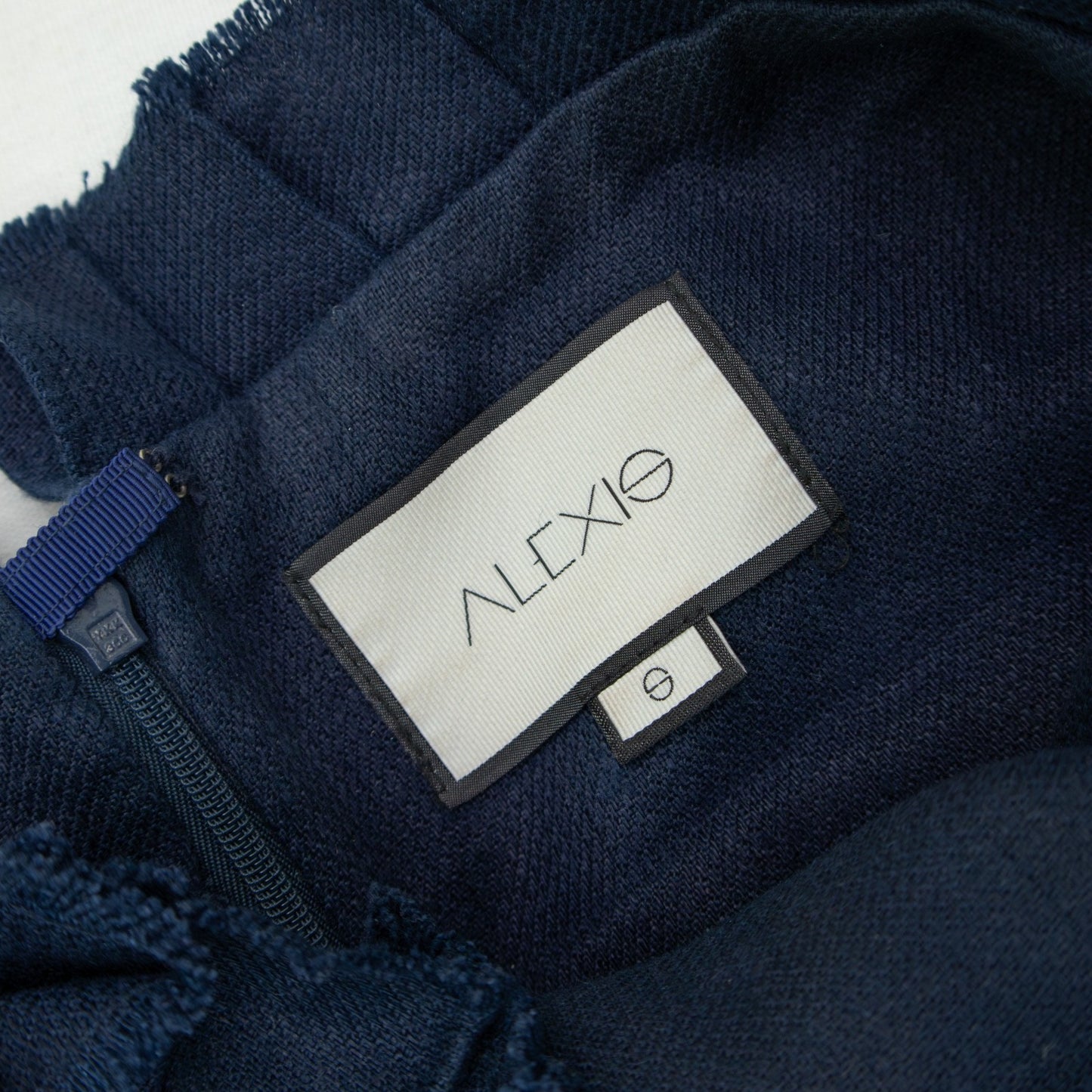 ALEXIS Strapless Linen Belted Romper Navy Blue Size S