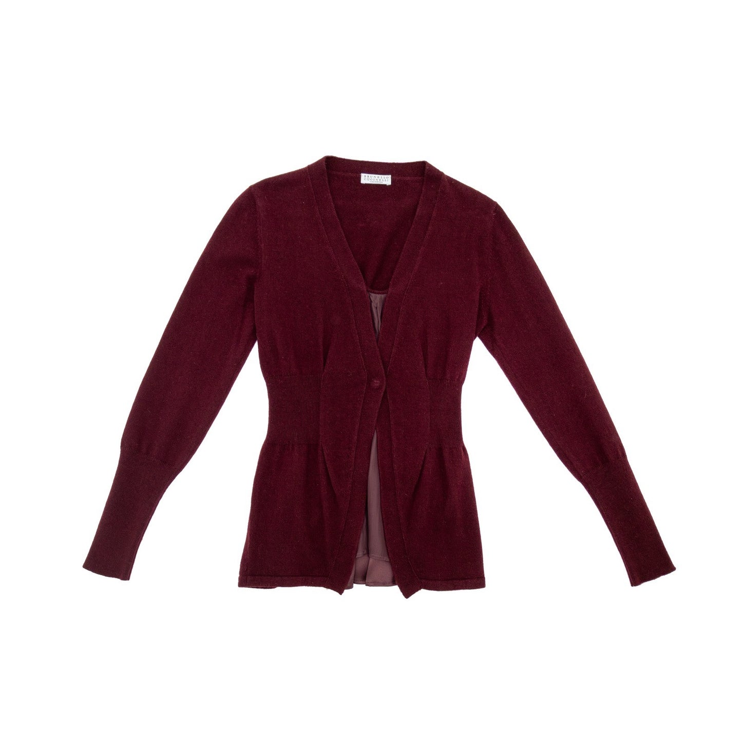Brunello Cucinelli Vintage Cashmere Cardigan / Top – Burgundy - Size XS
