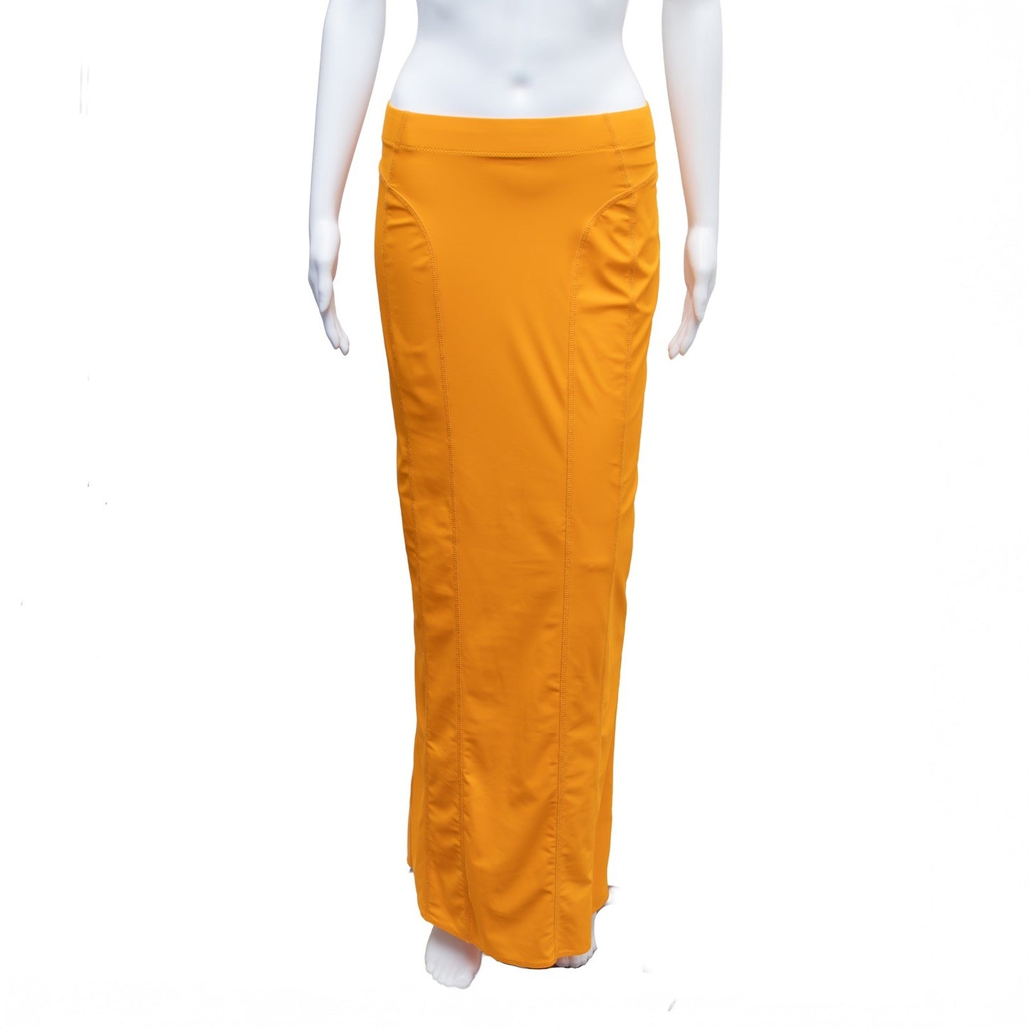 Jacquemus La Jupe Tuba Orange Nylon Maxi Skirt Size S