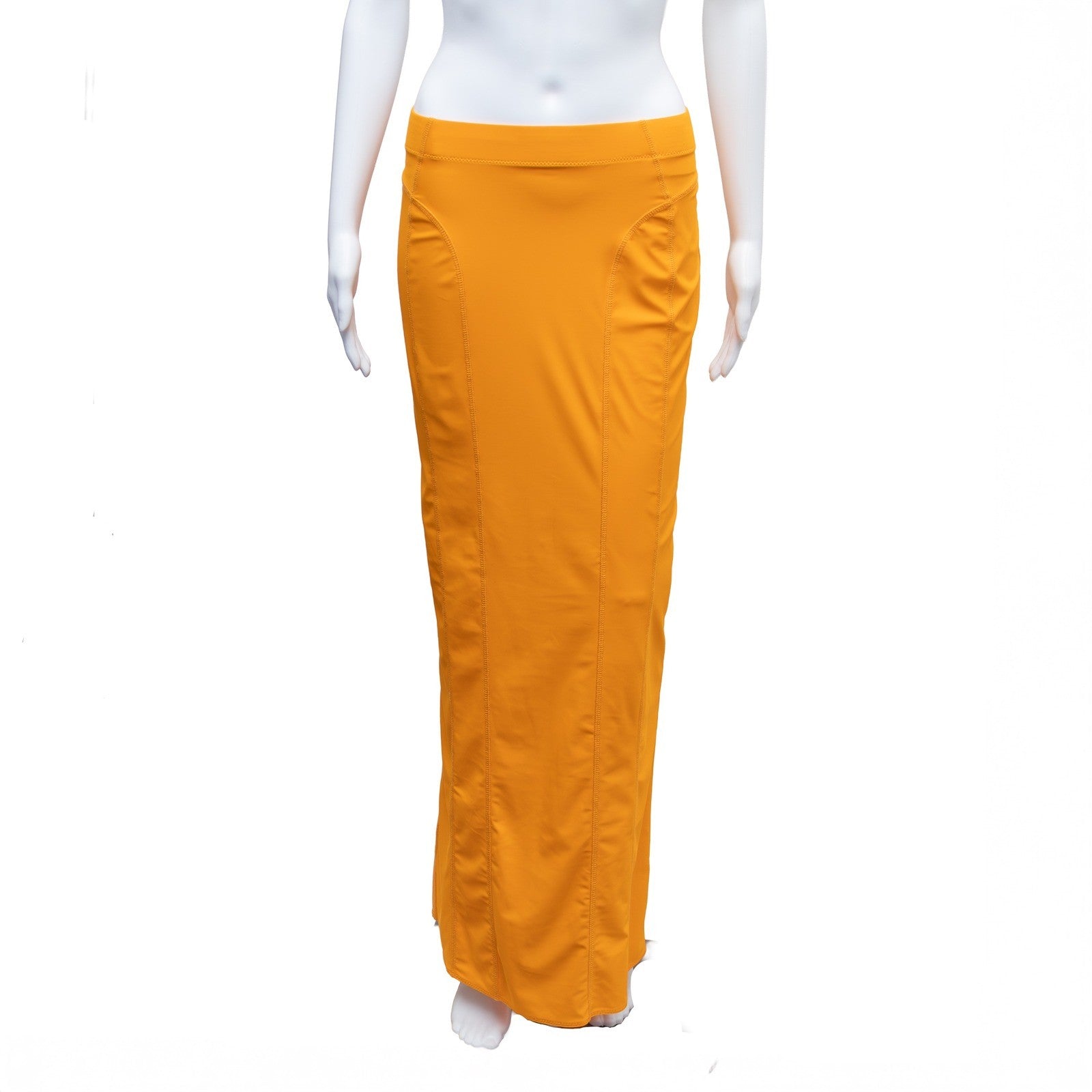Jacquemus La Jupe Tuba Orange Nylon Maxi Skirt Size S