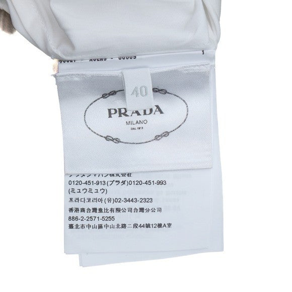 $1450 Prada Milano Cropped Button-Up Shirt – White – Size IT 40 (Women's)