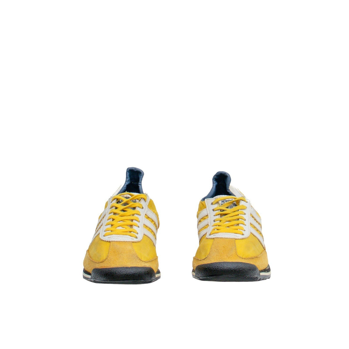 adidas Originals SL 72 Yellow Suede Nylon Retro Sneakers G51101 Men's US 8.5