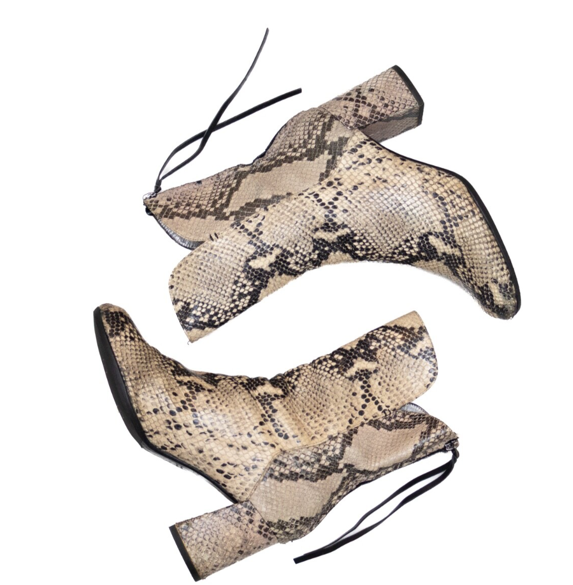 Dorothee Schumacher Snakeskin Print Ankle Boots – Size EU 37.5 / US 7.5 / UK 5