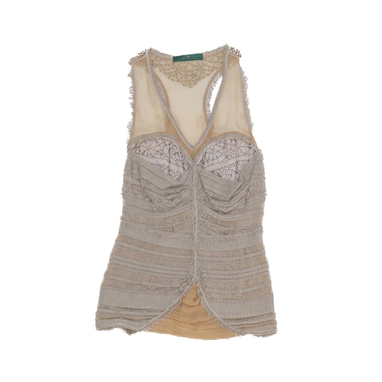 Mirco Giovannini Embellished Linen Tunic & Cropped Jacket Set - Size IT 44