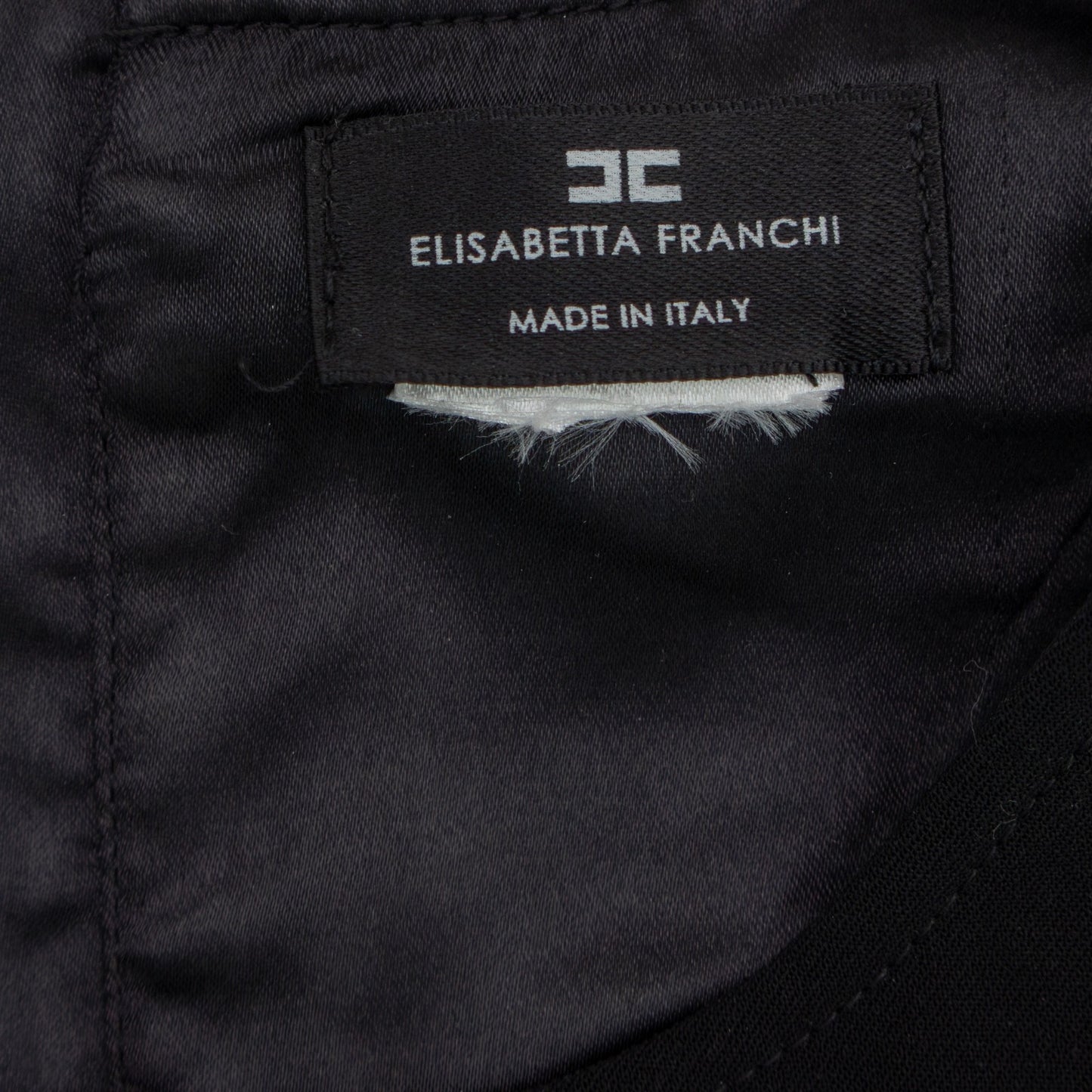 ELISABETTA FRANCHI Black Corset-Style Harness Top – Size 40 (IT)