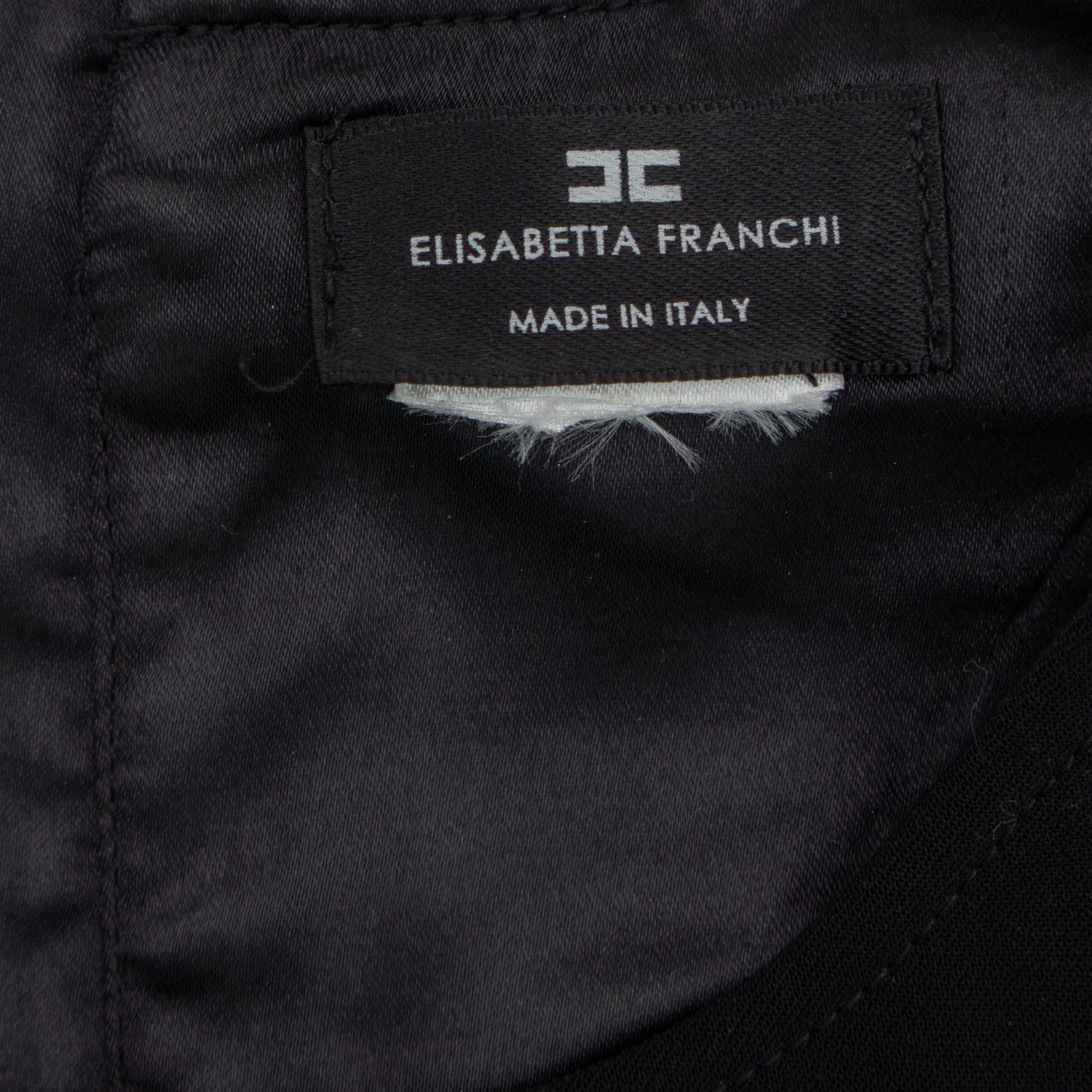 ELISABETTA FRANCHI Black Corset-Style Harness Top – Size 40 (IT)