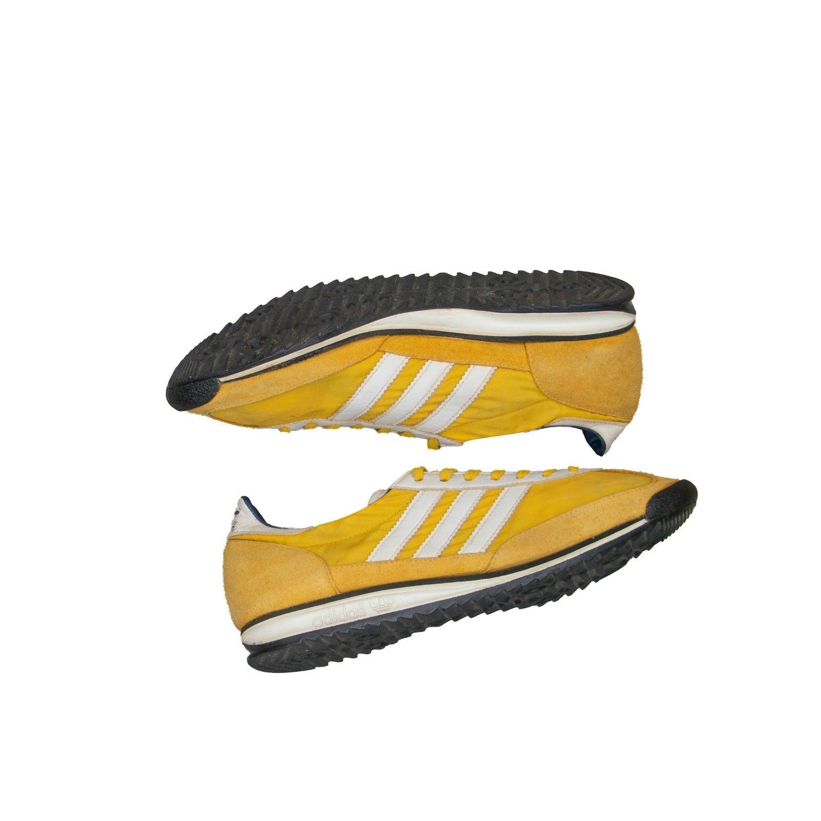 adidas Originals SL 72 Yellow Suede Nylon Retro Sneakers G51101 Men's US 8.5