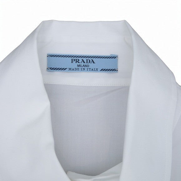 $1450 Prada Milano Cropped Button-Up Shirt – White – Size IT 40 (Women's)
