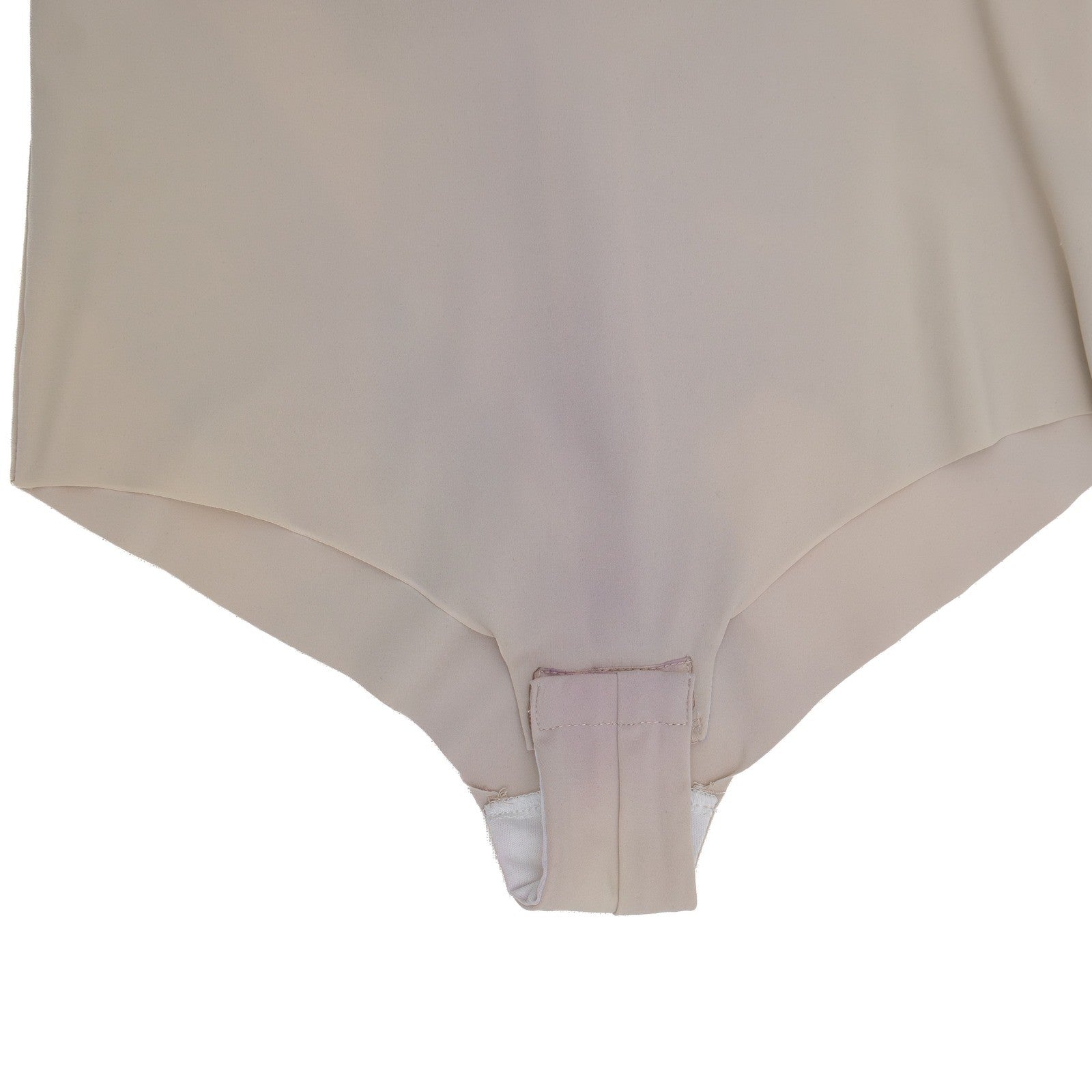 Elisabetta Franchi Beige Crepe Structured Shoulder Bodysuit IT 38/US 2
