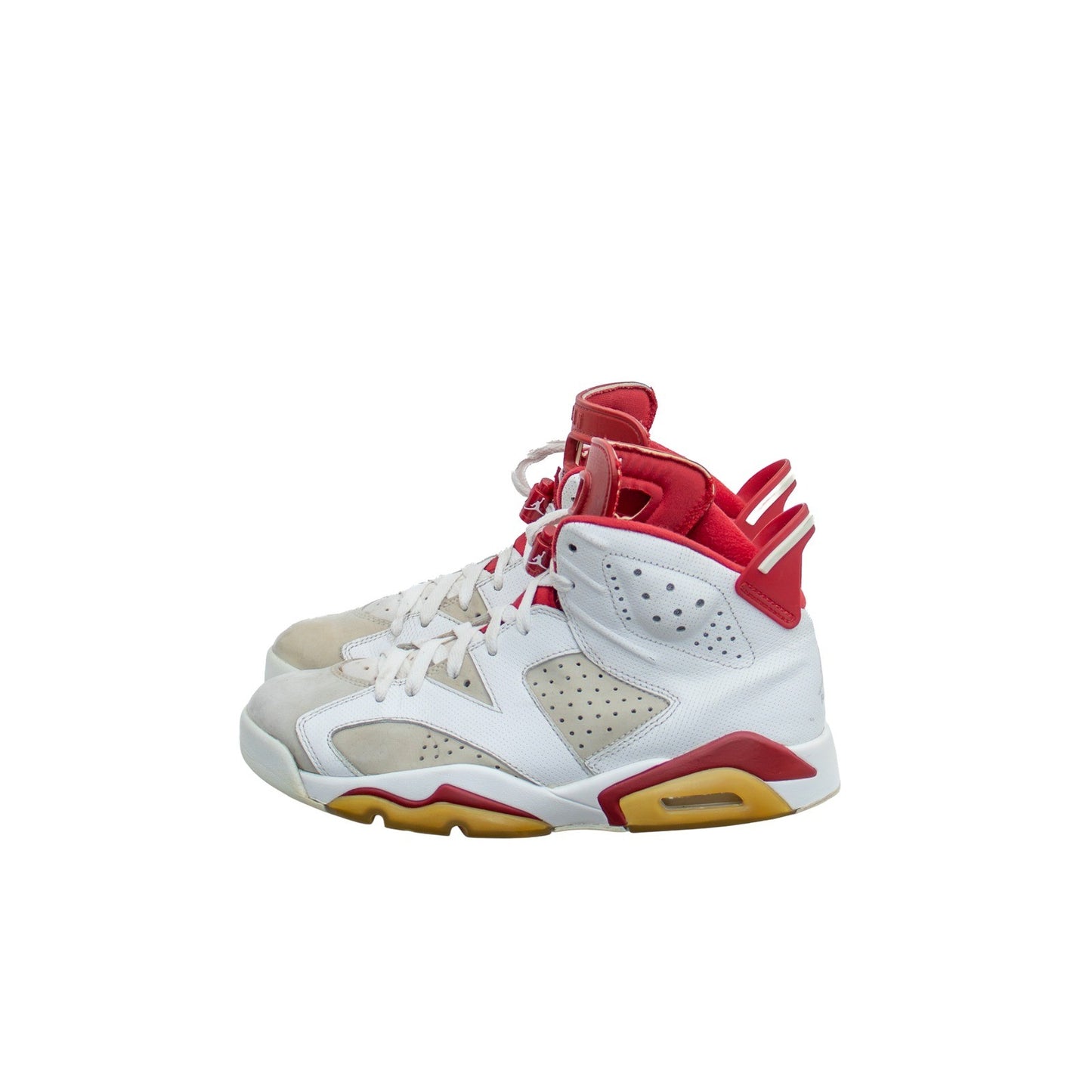 Air Jordan 6 Retro Alternate 91 Hare White Red 2017 384664-113 Mens 7.5