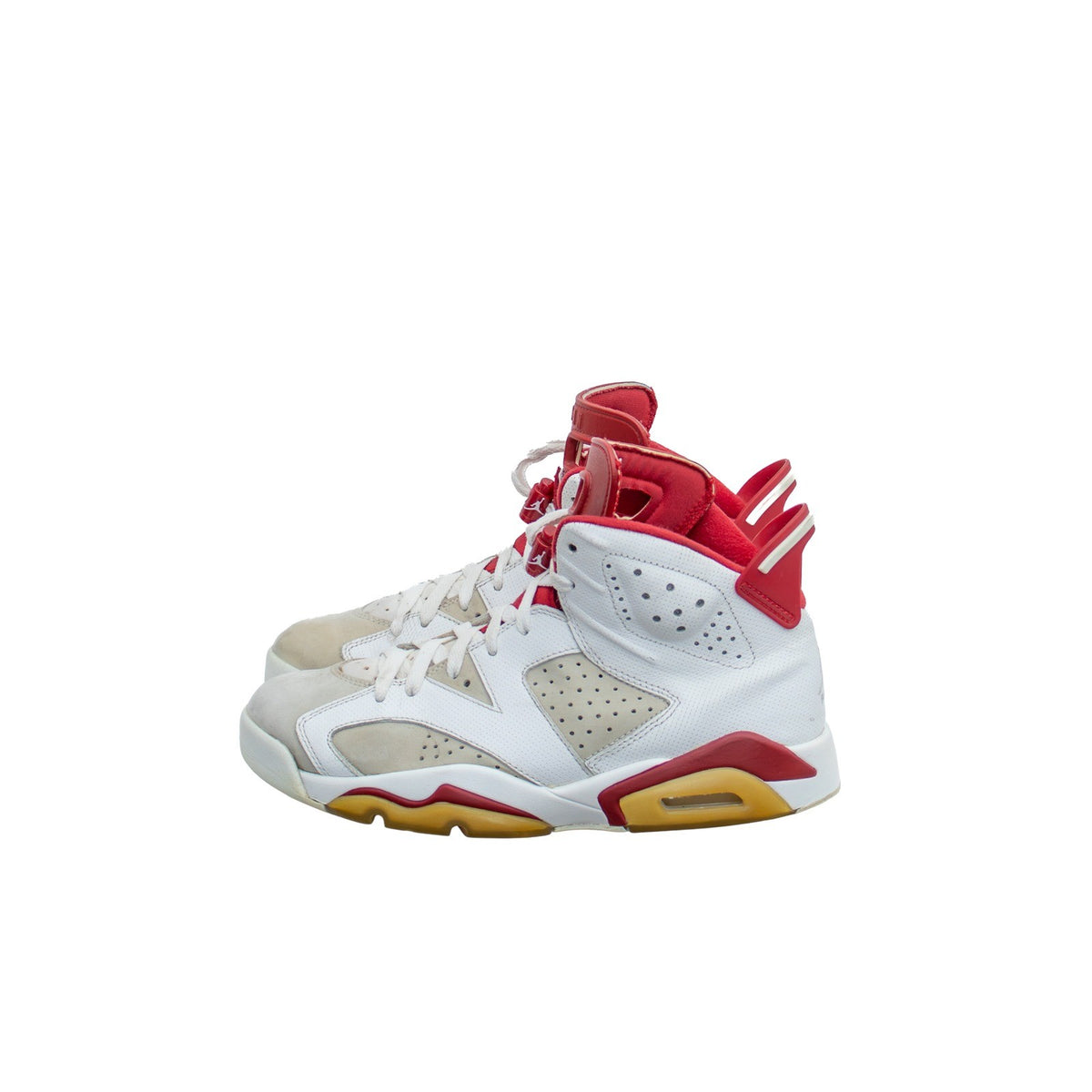 Air Jordan 6 Retro Alternate 91 Hare White Red 2017 384664-113 Mens 7.5