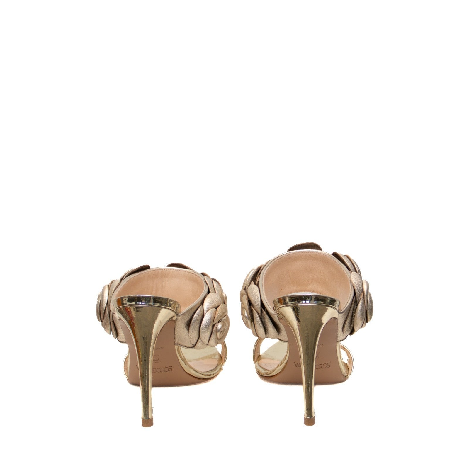 Valtadoros Gold Flower Mule Heels Women’s SZ EU (US 6)