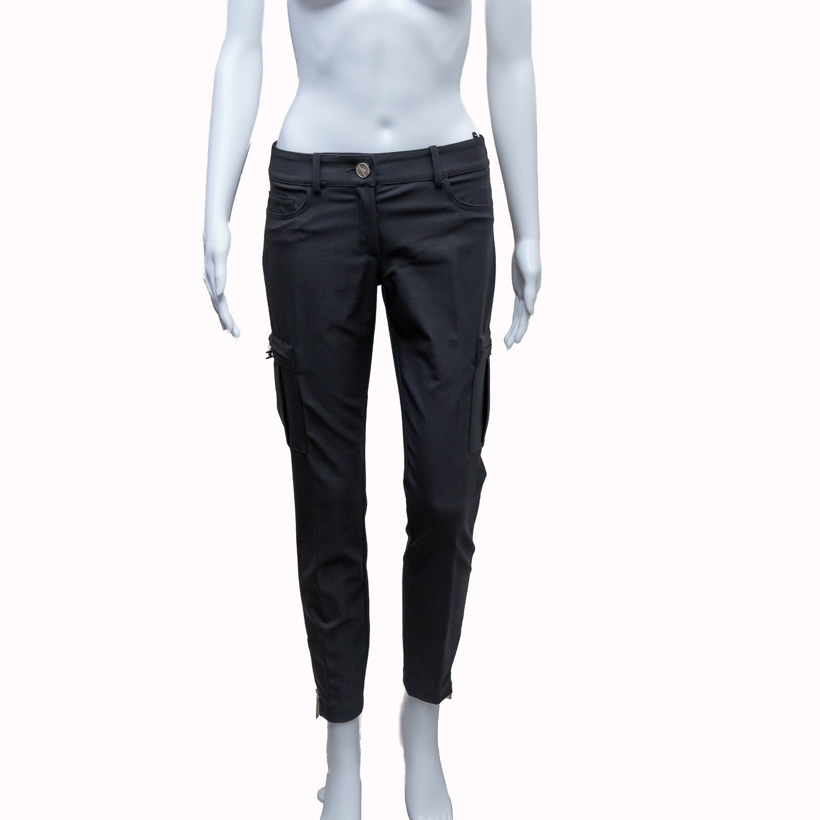 Elisabetta Franchi Women's Black Cargo Trousers Pants Size IT 42 / US 6