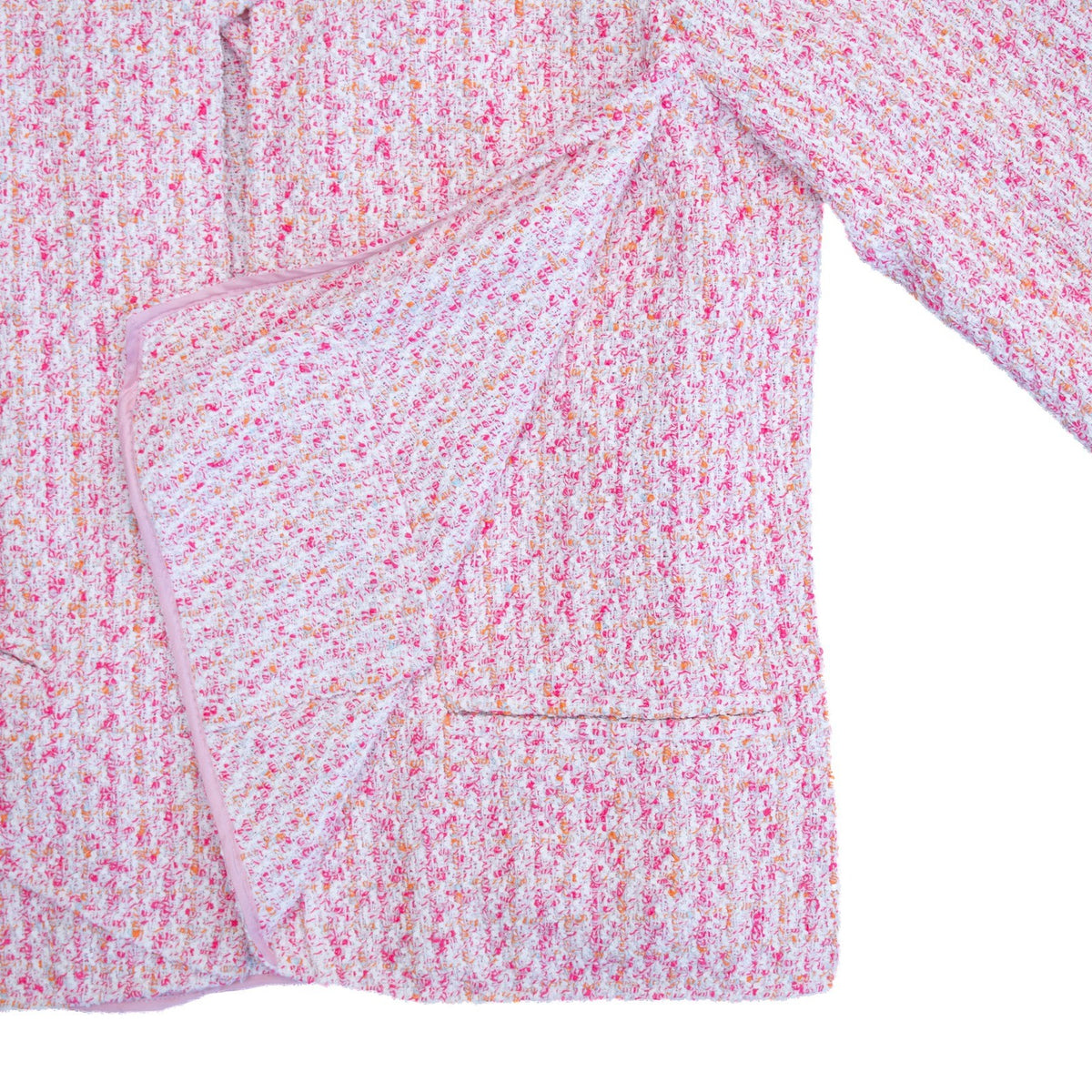CHANEL SS16 Runway Pink Tweed Jacket & Skirt Suit Set FR 46 US 14 Karl Lagerfeld