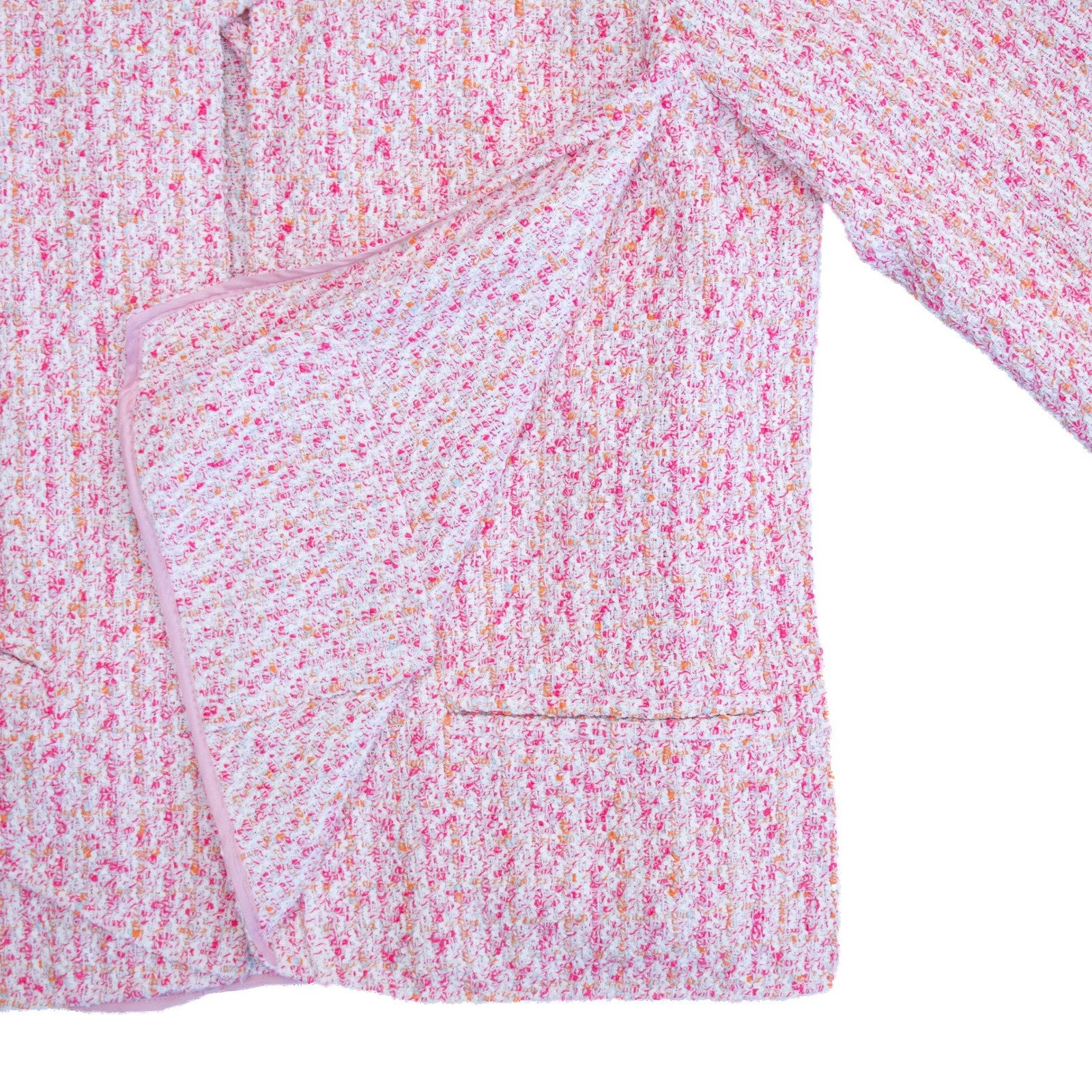 CHANEL SS16 Runway Pink Tweed Jacket & Skirt Suit Set FR 46 US 14 Karl Lagerfeld