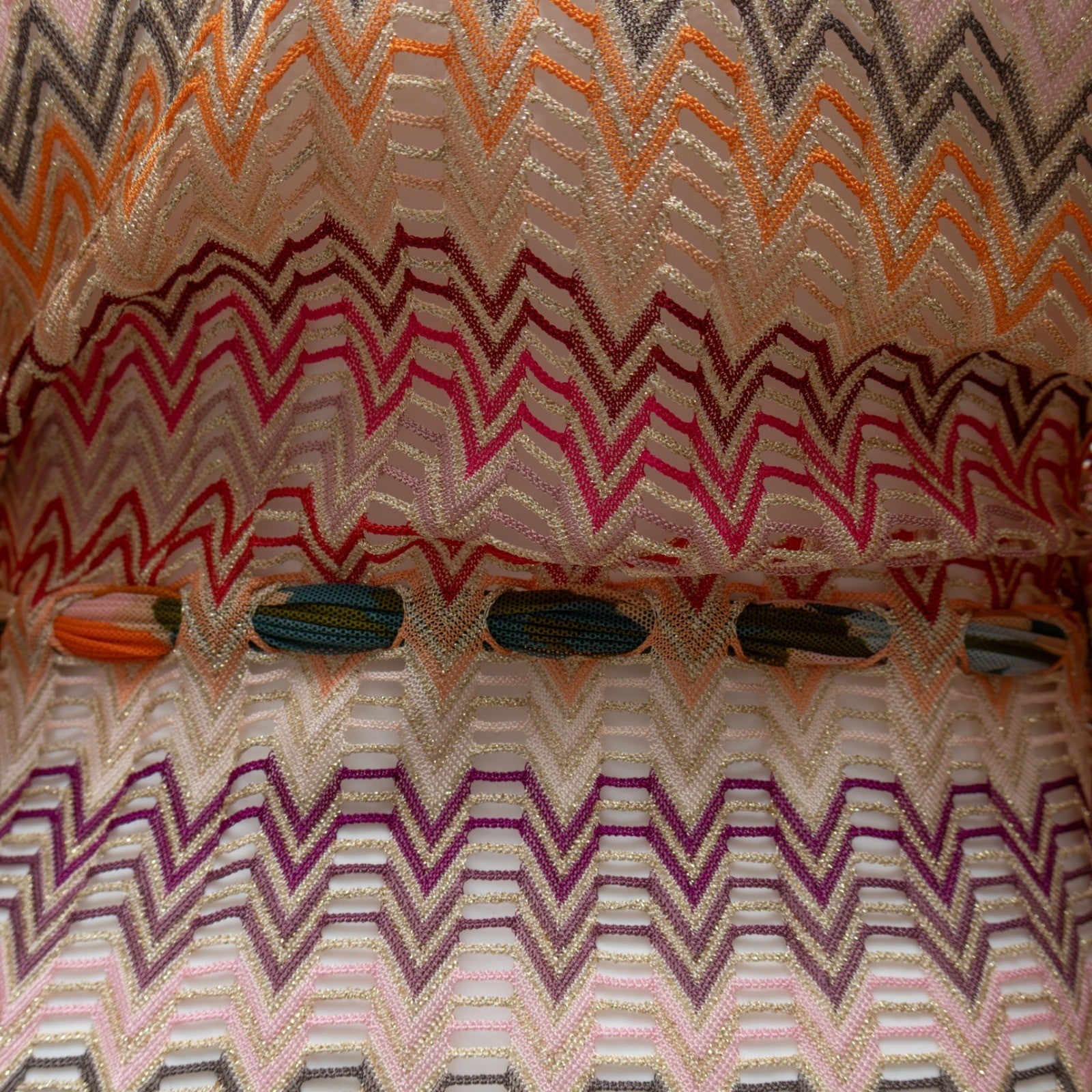 Missoni Mare Multicolor Zigzag Knit Kaftan Tunic – Size 38 EU