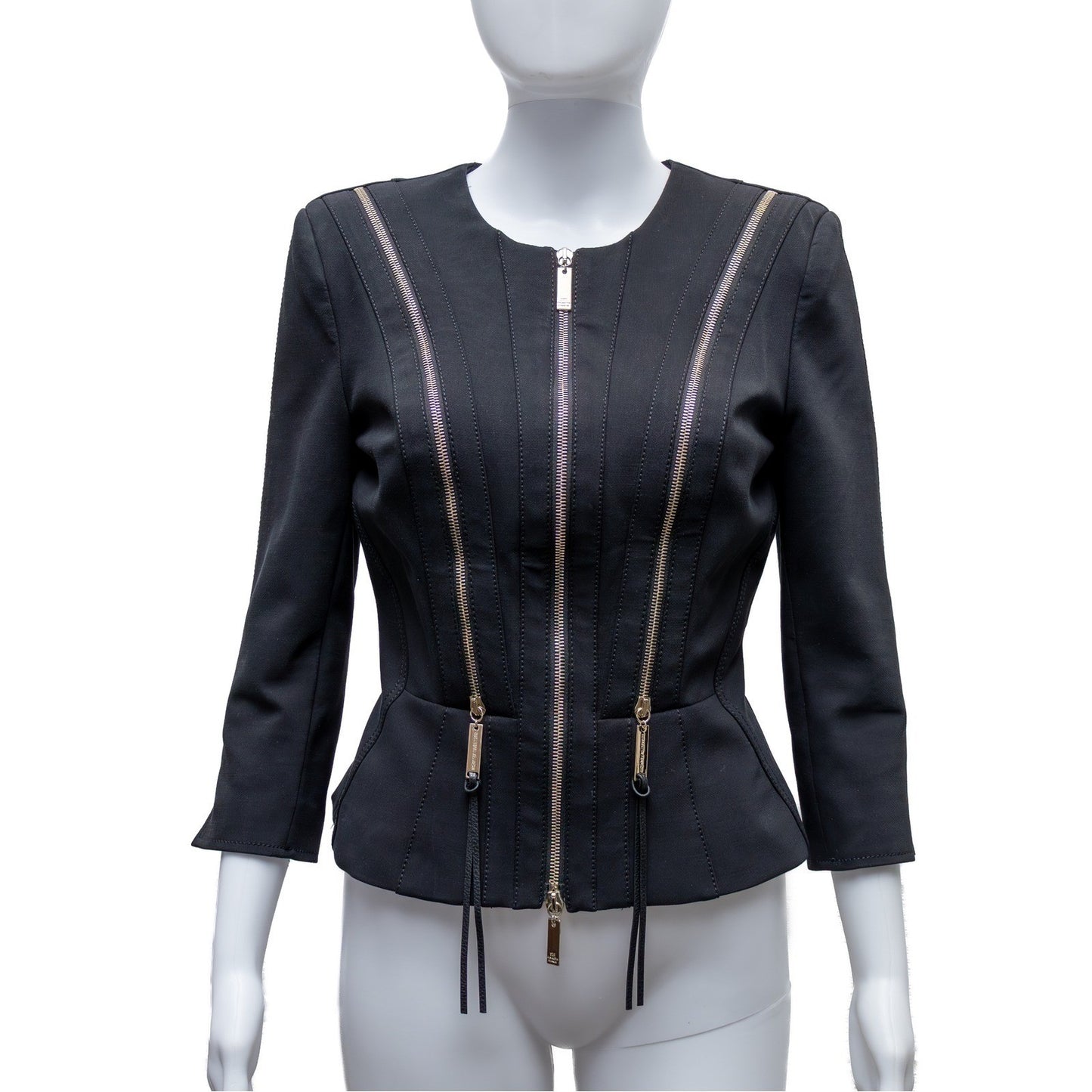 Elisabetta Franchi Women's Tailored Jacket / Corset-Style Blazer – Black – IT 42