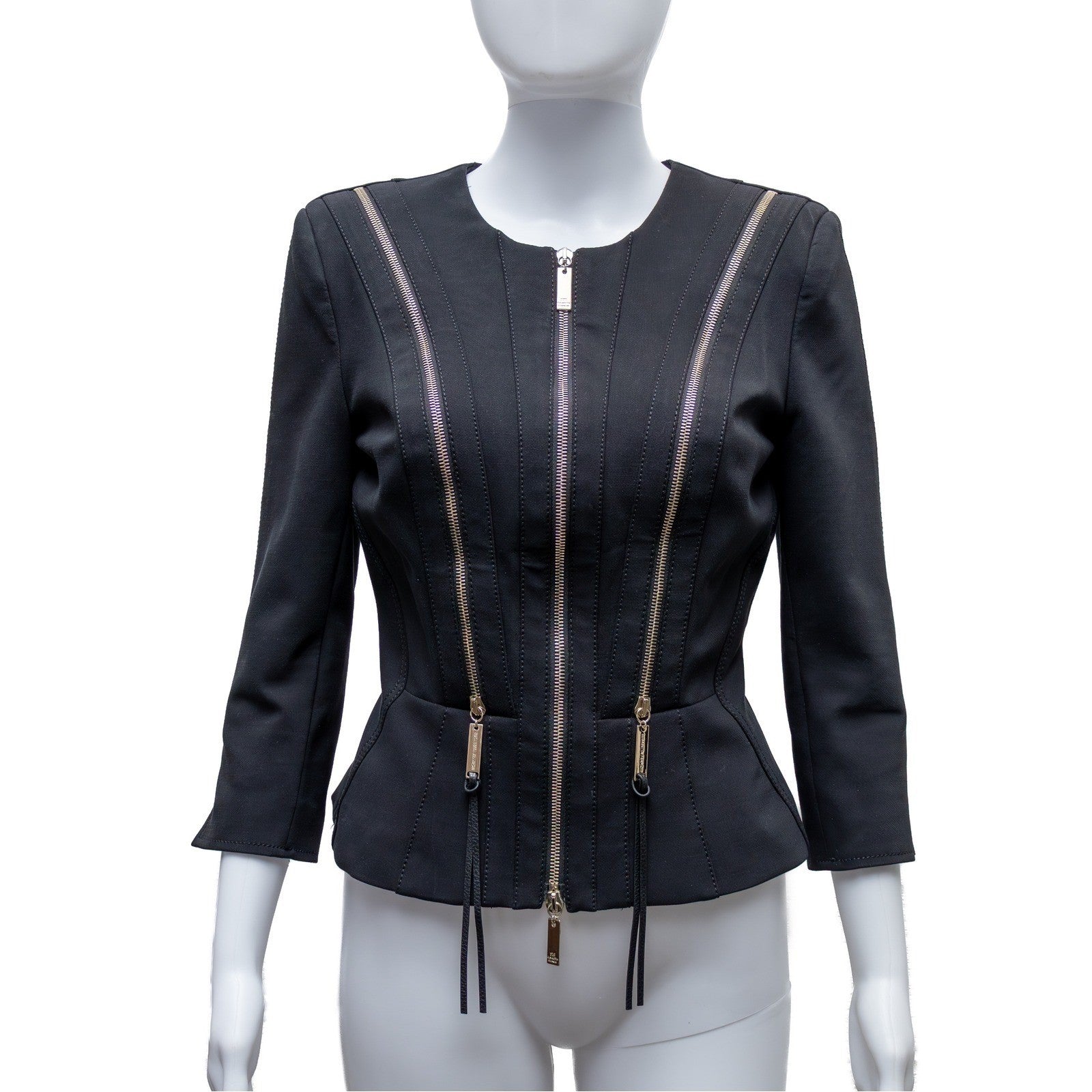 Elisabetta Franchi Women's Tailored Jacket / Corset-Style Blazer – Black – IT 42