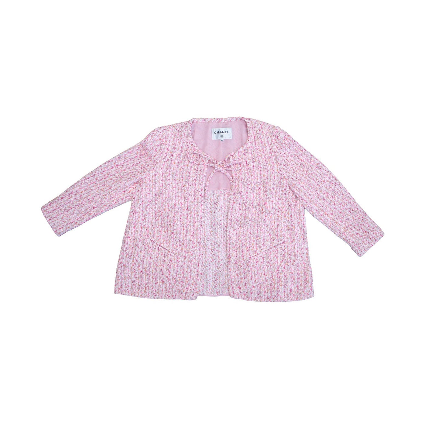 CHANEL SS16 Runway Pink Tweed Jacket & Skirt Suit Set FR 46 US 14 Karl Lagerfeld