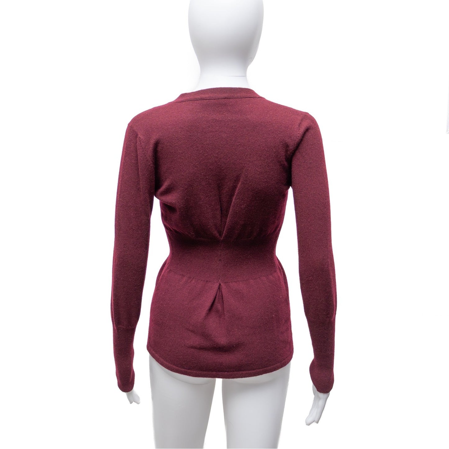 Brunello Cucinelli Vintage Cashmere Cardigan / Top – Burgundy - Size XS