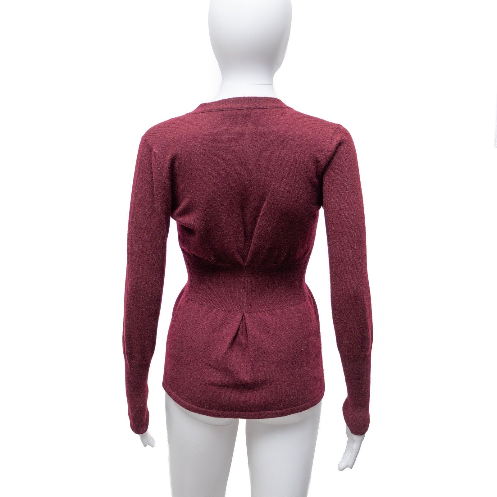 Brunello Cucinelli Vintage Cashmere Cardigan / Top – Burgundy - Size XS