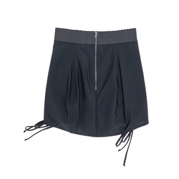 $1250 Dolce & Gabbana Corset-Style Lace-Up Mini Skirt – Black – IT 40 / US 4